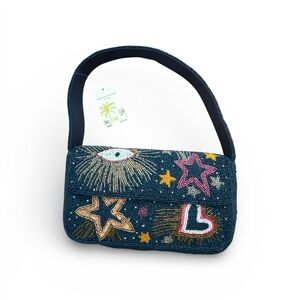 Embroidered Starry Night Handbag